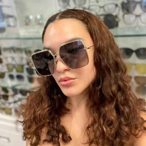 NEW DIOR SUNGLASSES DIOR EVERDIOR S1U B0B0 GOLD BLUE EYEWEAR - Picture 1 of 4